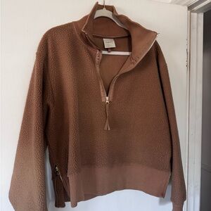 Varley Tan Quarter-Zip Pullover